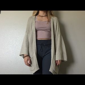Aerie knit tan cardigan!